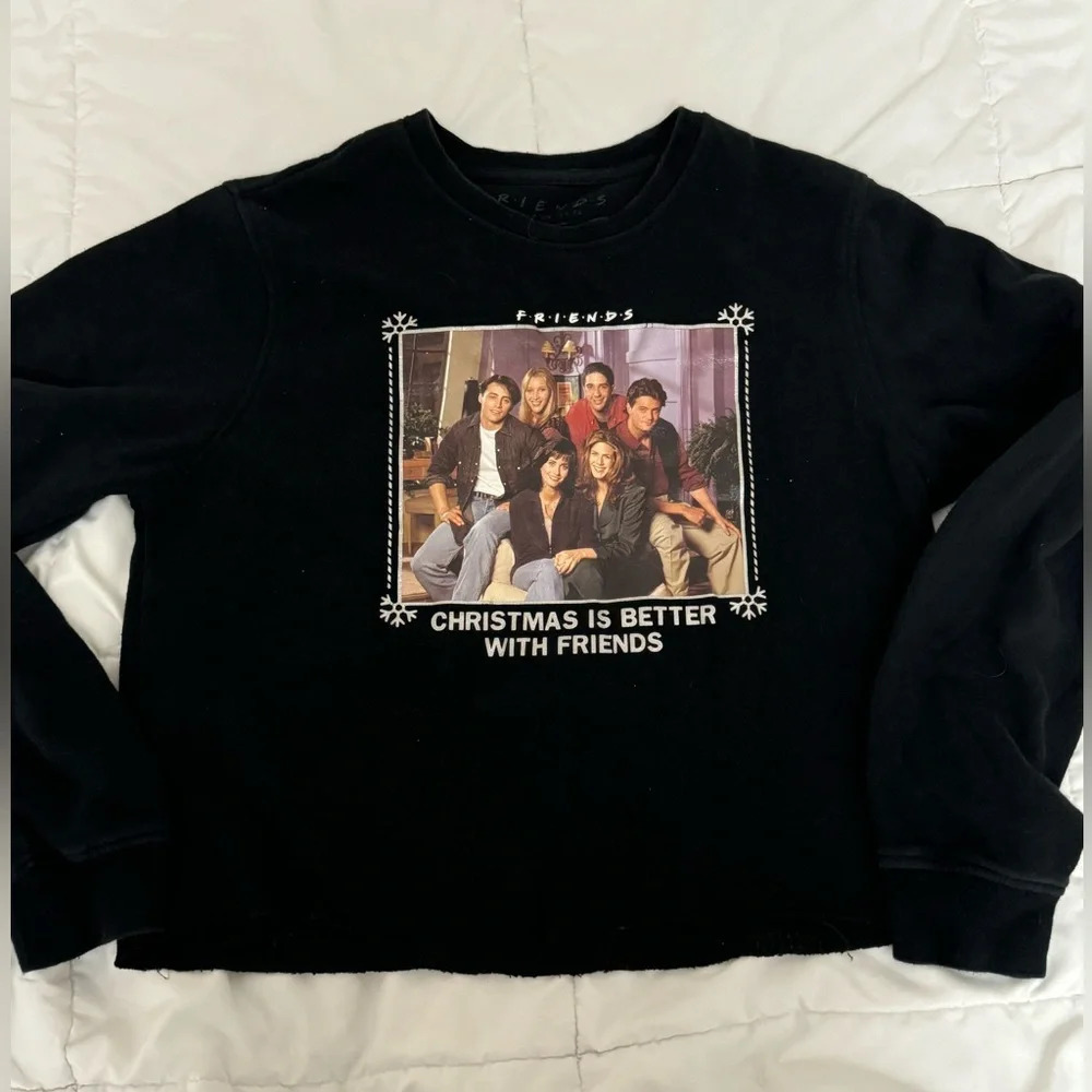 Friends Cropped Holiday Sweatshirt Friends TV Show 90’s Ugly Christmas Sweater
